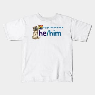 My Pronouns with Chocolate (He/Him) Kids T-Shirt